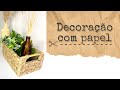 Decoração com papel kraft e papelão