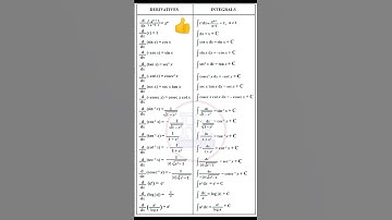 😳👆Differentiation and integration important formulas--integration formula अवकलन तथा समाकलन के सूत्र