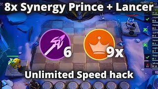 PRINCE X LANCER WITH HYPER MOSKOV UNLIMITED ATTACK SPEED TRICK | MLBB MAGIC CHESS BEST SYNERGY COMBO