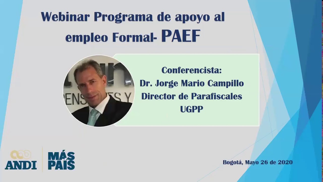 Implementación del Programa de Apoyo al Empleo Formal - YouTube