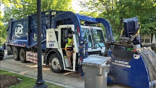 LRS garbage truck on recycle