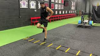 Agility Ladder Single Leg - Lateral Plyo Jumps Continuous