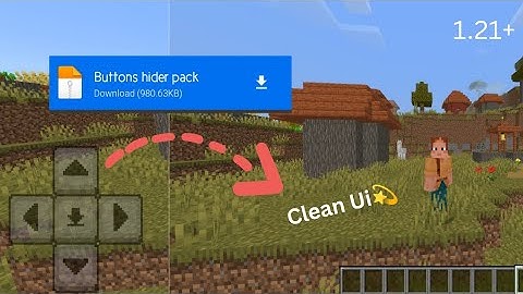 Hide those big buttons, minecraft pe button hider mod 1.21+ | Mcpe buttons hider | Buttons hider mod