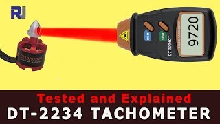 DT2234 Tachometer how to use and measure RPM of brushless motor