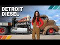 Detroit diesel mad max rat rod v12 diesel 1948 coe dump truck with hidden motorcycle  ep24