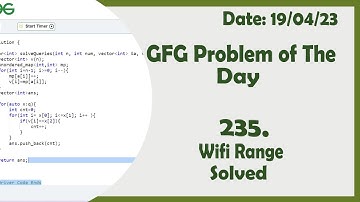 Wifi Range || C++ || GFG Daily Problem