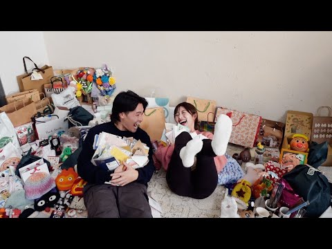 3000個のプレゼント一気に開封します。