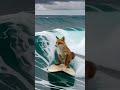 The little fox Echo: Is Surfing #animation #cartoon #cute #fox #fyp #foryou #funnycartoon #狐狸