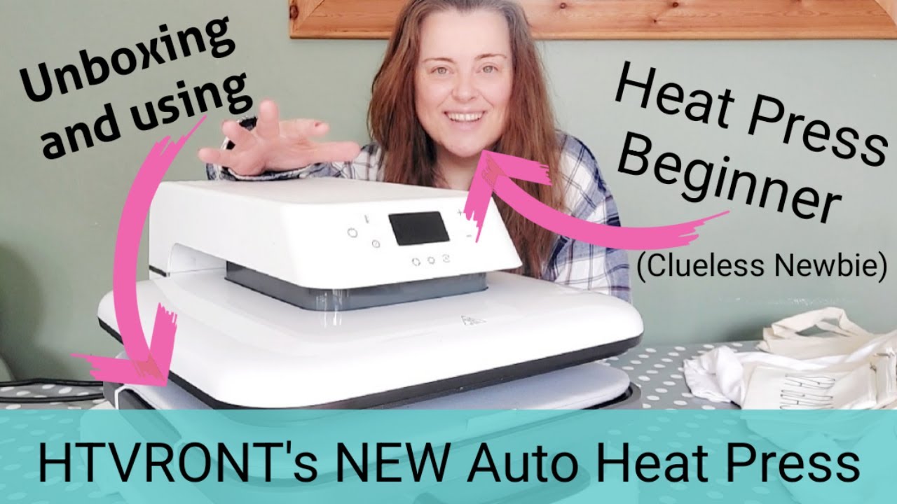 NEW** HTVRont Auto Heat Press 15 x 15 My First time using a heat press 
