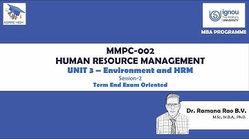 | Human Resource Management (MMPC 002) | Unit-3 | Session-2 | MBA | IGNOU