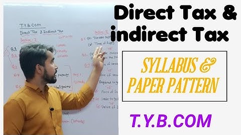 TYBCom Direct tax & Indirect tax paper pattern | Important questions of taxation tybcom |