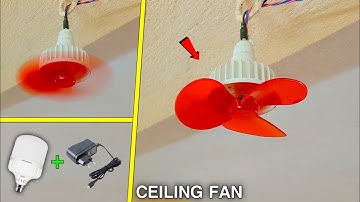 How To Make Ceiling Fan From Old LED Bulb At Easy #Fan #invention
