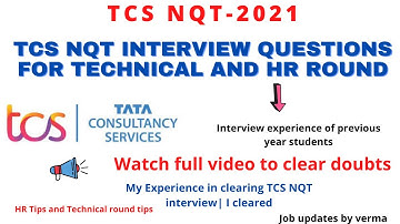 TCS Ninja Interview questions TR and HR | TCS Interview experience 2021 | TCS interview questions