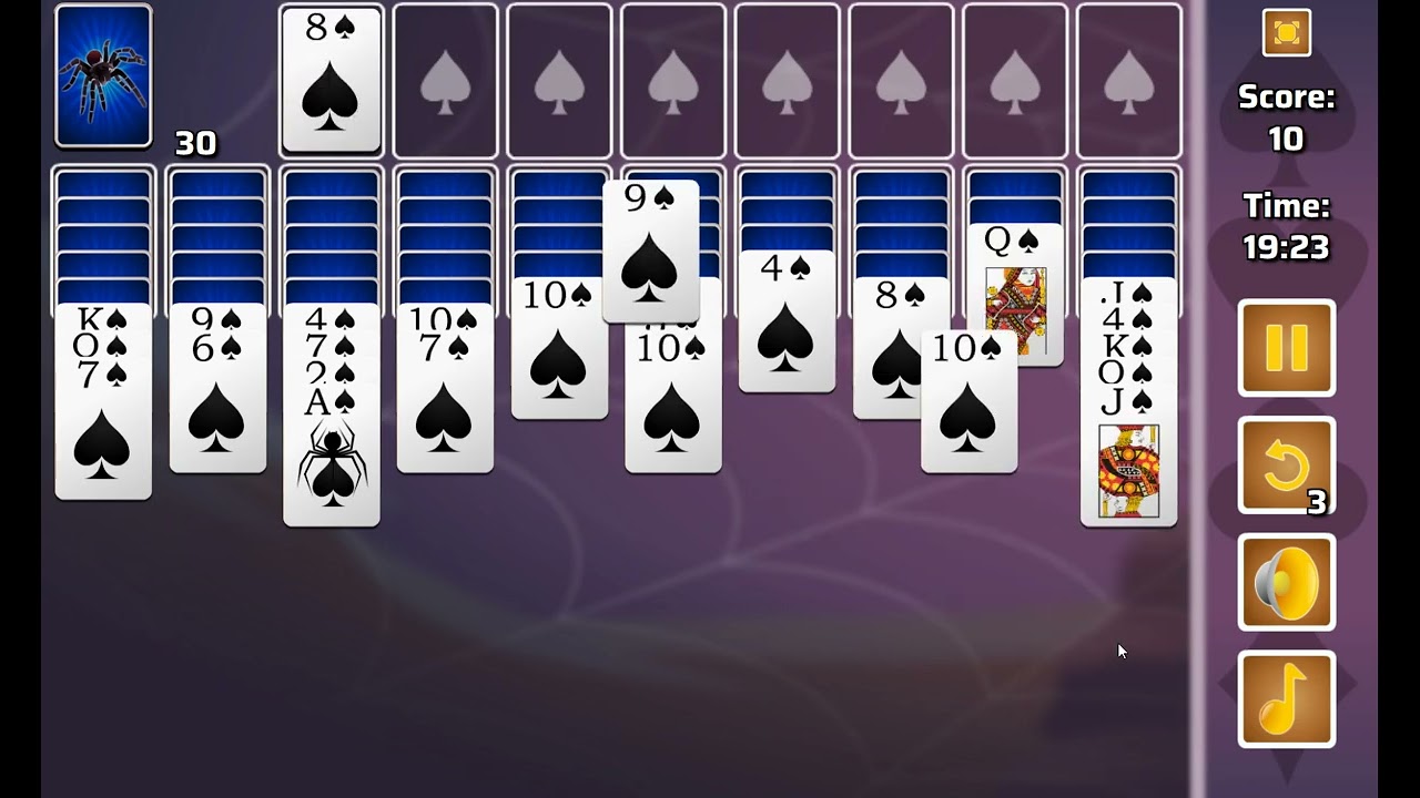 Game Spades Spider Solitaire