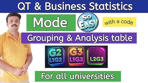 Mode calculation using Grouping and Analysis table