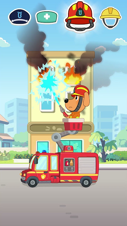 Labrador mengalami karir yang berbeda 👮🏻👨🏻‍⚕️🧑🏻‍🚒| Kepala Polisi Labrador#labrador #animasi #shorts