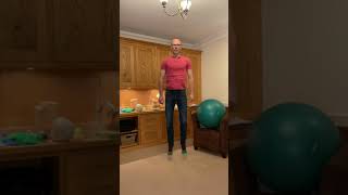 Double Leg Hop and Land Tip Toes. Eccentric Loading Lower Limb