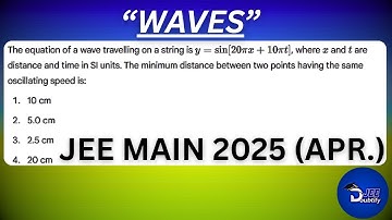 The equation of a wave travelling on a string is y = sin[20πx + 10πt], where x and...| Doubtify JEE