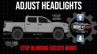 How to Adjust Tacoma 3rd Gen Headlights