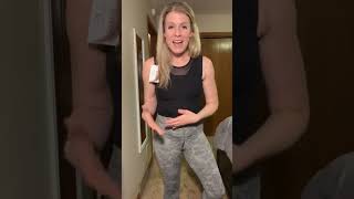 Zyia review- ribbed v tank and cinched drawstring leggings and zyia parties!
