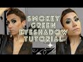 Smokey Green Eyeshadow Makeup Tutorial for Dark Brown Eyes