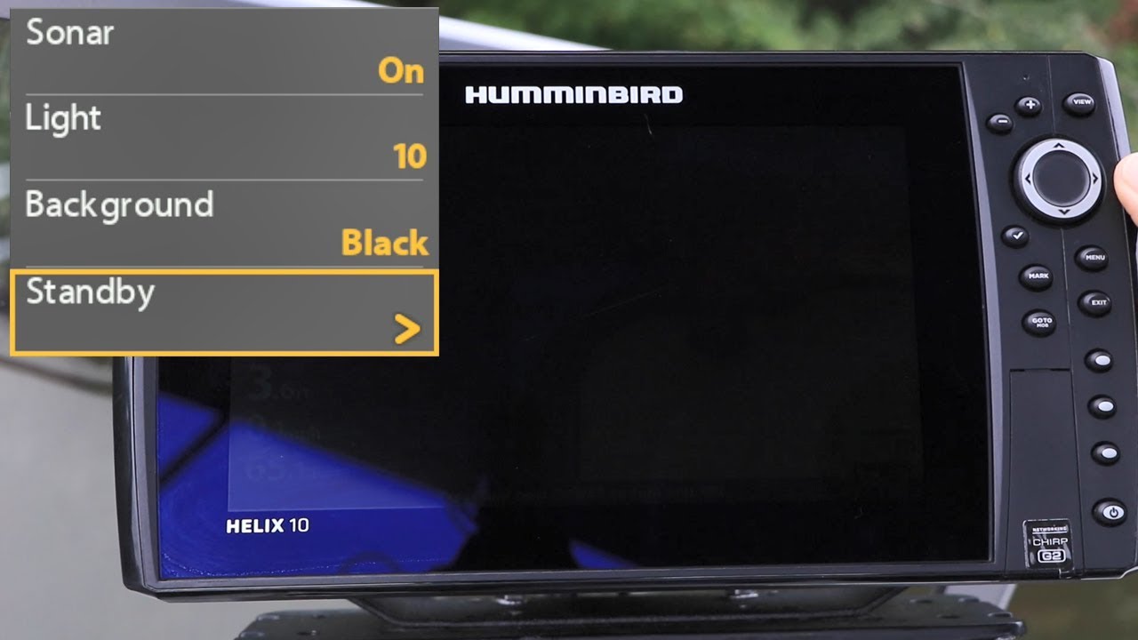 Humminbird HELIX How to Use Standby Mode YouTube