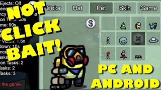 NEW *AMONG US MOD* UNLOCK ALL PETS, HATS, AND SKINS! screenshot 2