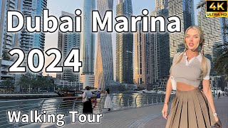 Dubai Marina  Luxurious Tourist Destination! Eid Holiday [ 4K ] Walking Tour