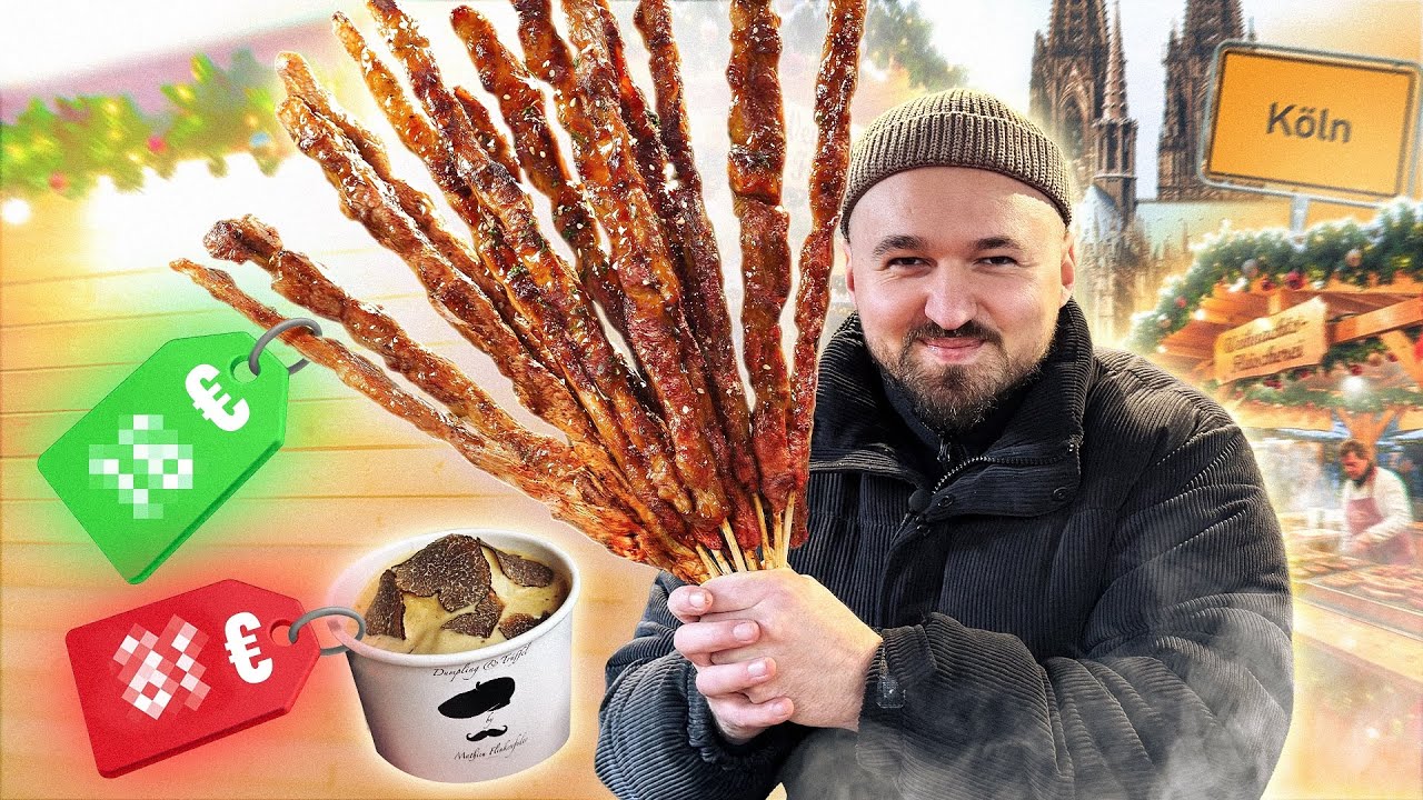 Ich esse NUR das TEUERSTE auf dem Kölner Weihnachtsmarkt 🎅🌲