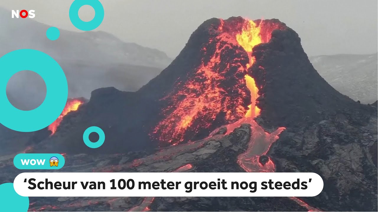 IJslandse vulkaan opnieuw uitgebarsten - YouTube