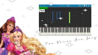 Two Voices One Song - Barbie and the Diamond Castle (Piano Cover/Tutorial) screenshot 4