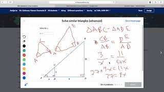 Khan Solve Similar Triangles advanced
