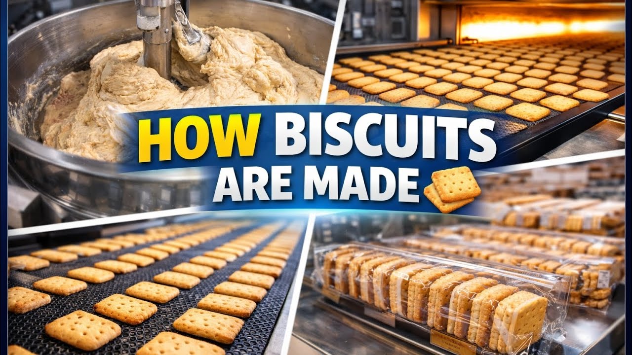 How Biscuits Are Made 🍪 | Inside Biscuit Factory Process | Rawtory