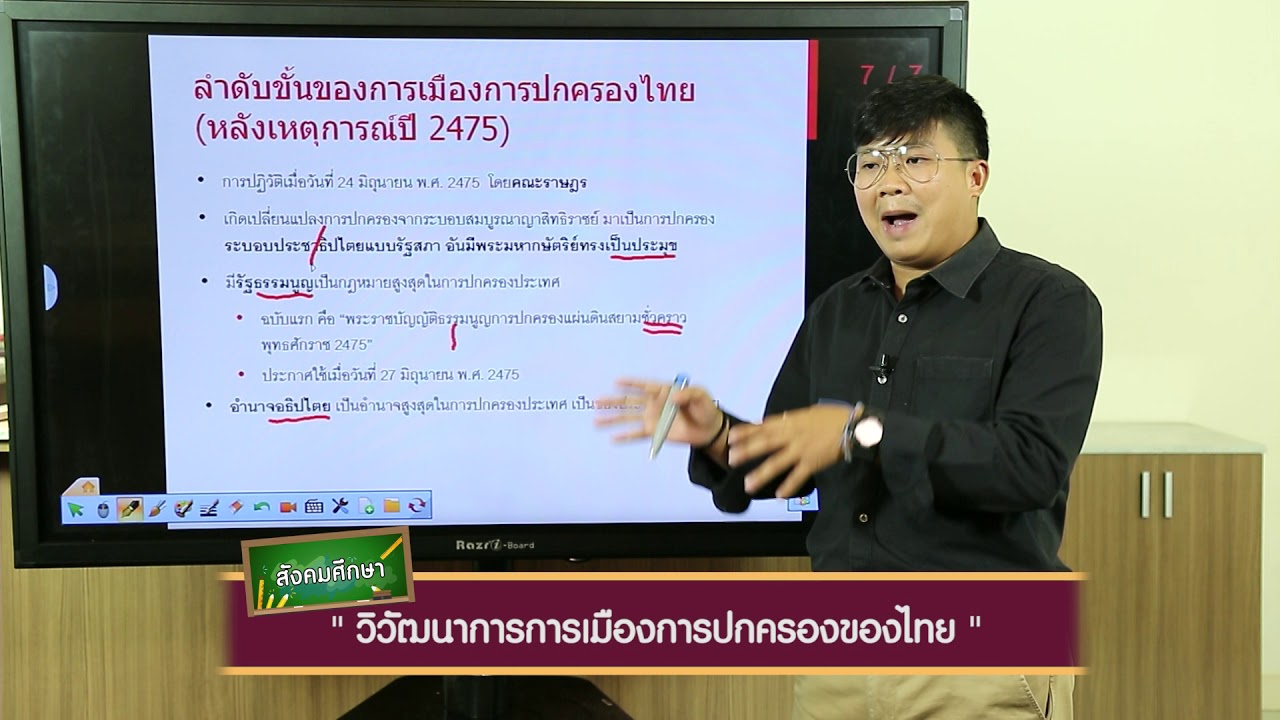 วิชา สังคมศึกษา - 12) วิวัฒนาการ การเมือง การปกครองของไทย