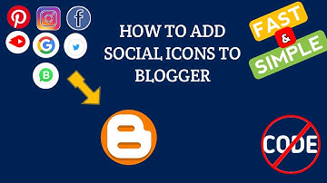 How to add social media icon to blogger
