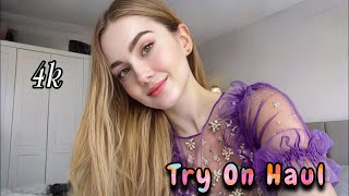 Transparent Clothes Fashion Review | Trendy Shein Lingerie Try On Fashion Haul (4K) 