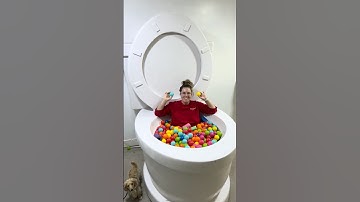 Funniest Joke Ever in the Play Balls in the Worlds Largest Toilet #shorts