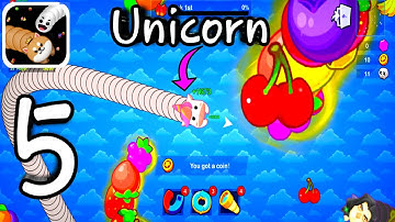 Worms Merge: Idle Snake Game |  🦄Biggest Unicorn Snake🐍| Gameplay Part-5