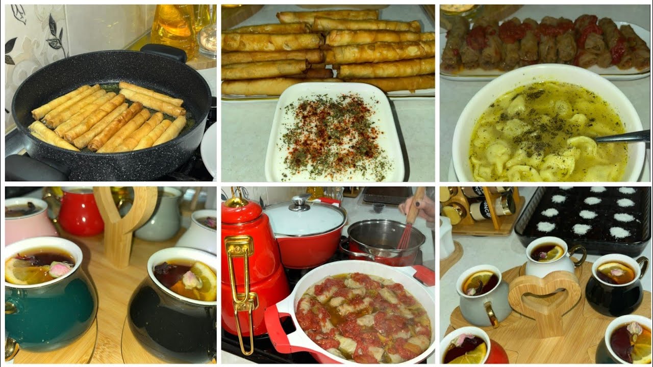 DOLU-DOLU PAYLAŞIM. DOLMA, BÖREK, DÜŞBƏRƏ, İSLAK KEK.