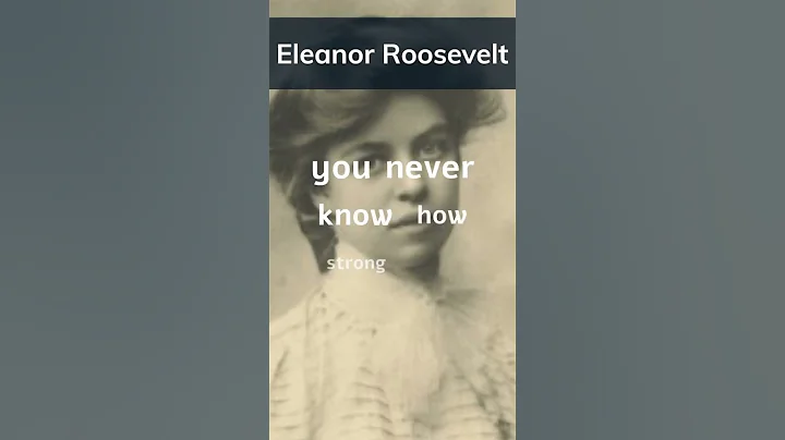 Eleanor Roosevelt | Women are like teabags - DayDayNews