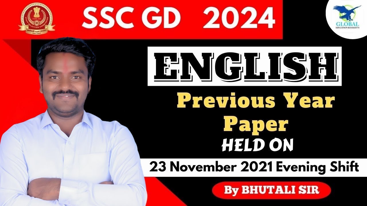 English for  SSC GD 2024 | Previous Year Solved Question Paper| English Imp Questions Discussions