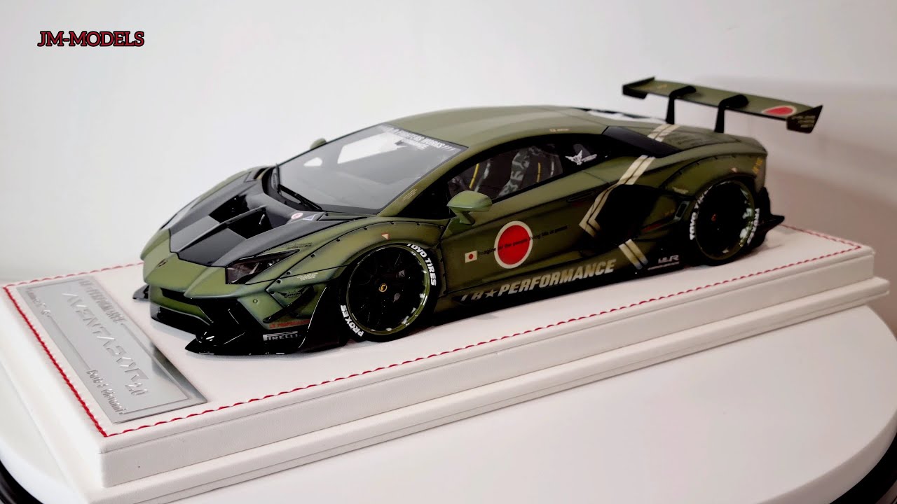 LB Liberty Walk Lamborghini Aventador 2.0 Zero Zen Matt Green By Davis &  Giovanni 1:18 Scale