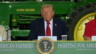 Trump visits Wisconsin to support farmers, as war in Iran continues