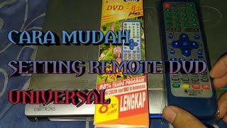 Cara Mudah Setting Remote Dvd Universal