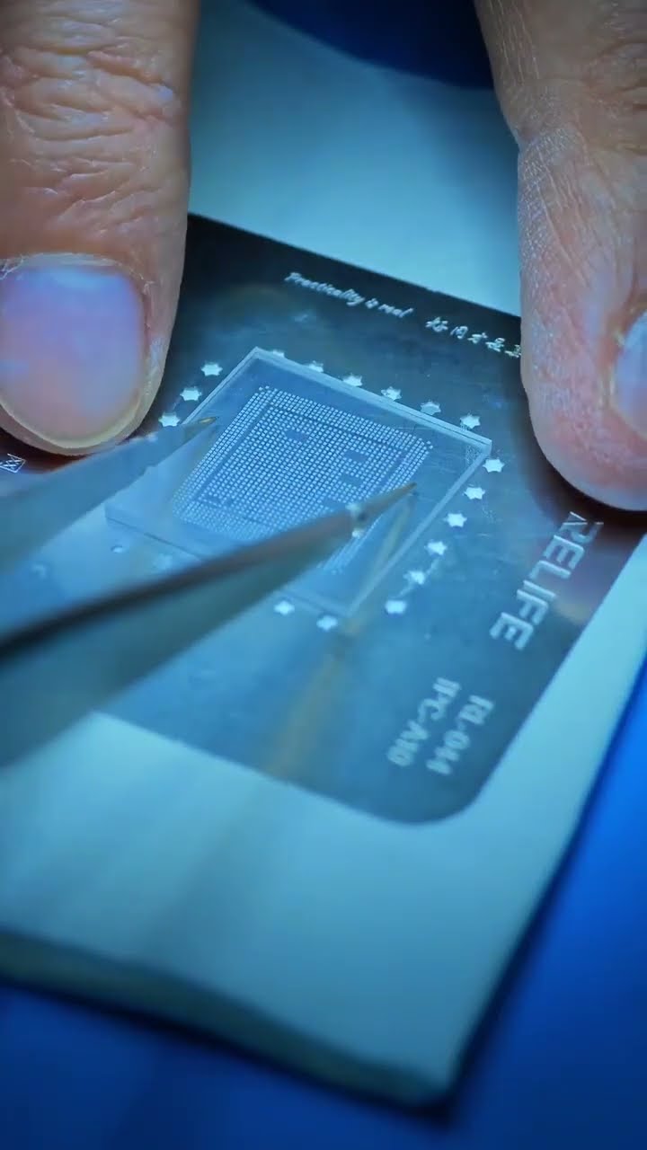 Video Kính chịu nhiệt độ cao tạo chân CPU - IC SUNSHINE ngăn ngừa bắn tóe bi hàn (gồm 5 miếng 20x20mm)