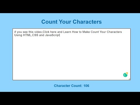 Character Count Using HTML, CSS And JAVASCRIPT Code | Day 47 Off 100 Days Project | Source Code