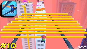 Roof Rails - Gameplay Walkthrough (Android, iOS) Part 10 | Level 96 - 105