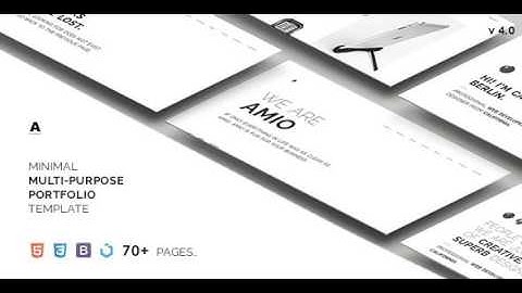Amio – Minimal Multi-Purpose Portfolio Template | Themeforest Website Templates and Themes
