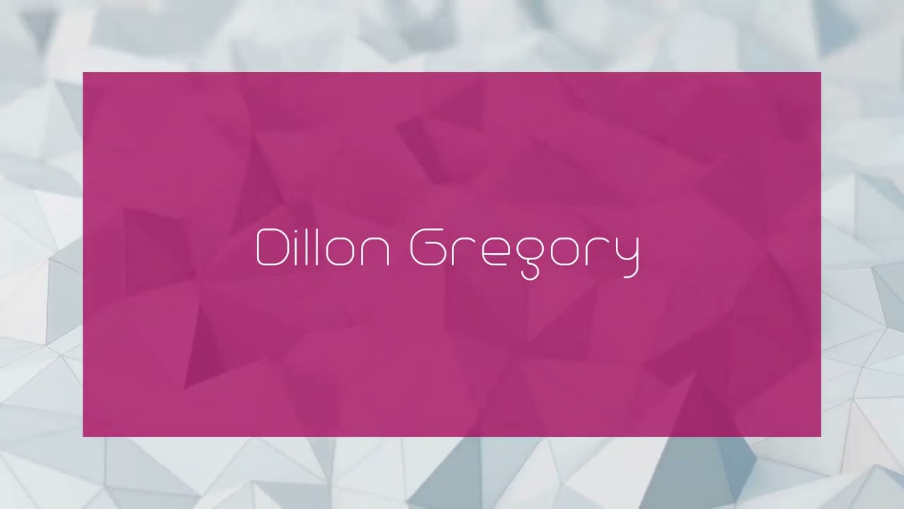 Dillon Gregory - appearance