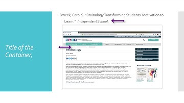 MLA 8th Edition Website Article Citation